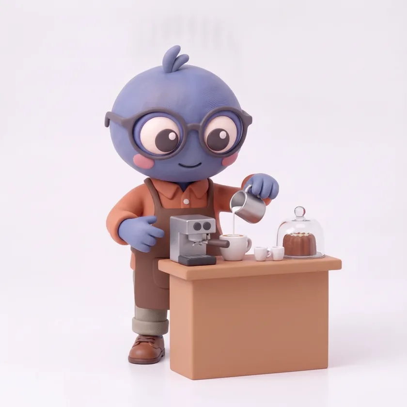 Webby working as a café
